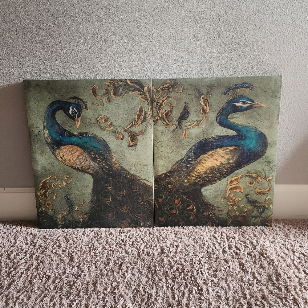 2x🆕️ Peacock Wall Art
